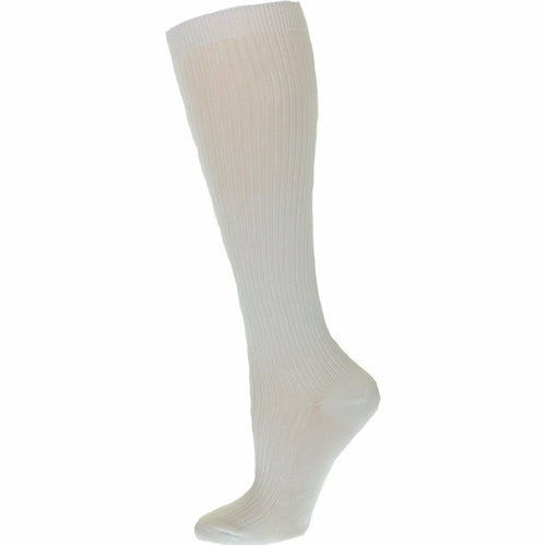 Knee High Women's Socks in Ribbed Rayon 2 Pair Pack Silky Socks for