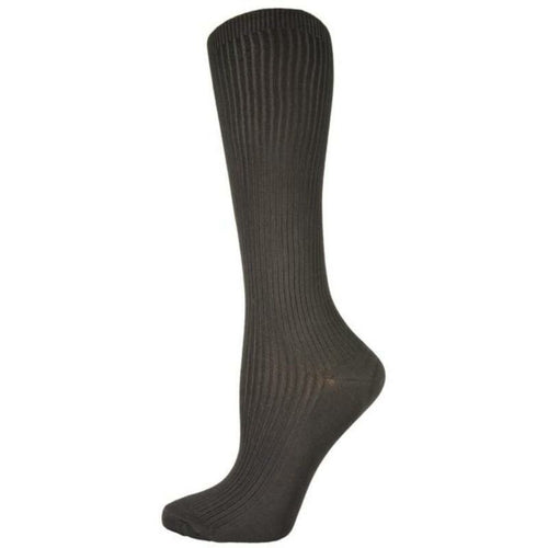 Knee High Women's Socks in Ribbed Rayon 2 Pair Pack Silky Socks for