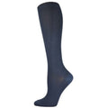 Knee High Women's Socks in Ribbed Rayon 2 Pair Pack Silky Socks for